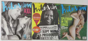 RARE 13 x Vintage INTERVIEW Magazines ... 1992 to 1993