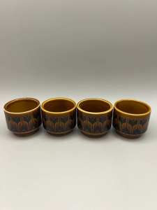 Hornsea Pottery Autumn Brown Heirloom designed egg cups