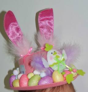 Girls Pretty Pink Decorative Easter Hat