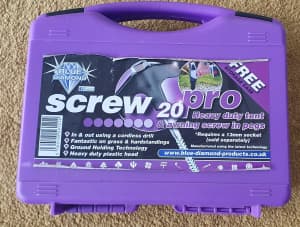 Screw drill awning tent pegs set of 20