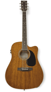 Haze F631BCEQMS Thin Body Acoustic Guitar, EQ, Cutaway Free Gig Bag