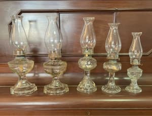 Glass kerosene lamps 5 different styles