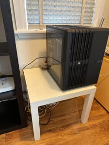 White Ikea square side table