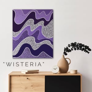 Artwork – “ WISTERIA “ – Hand Painted by Artist Nikki Silk - READ AD