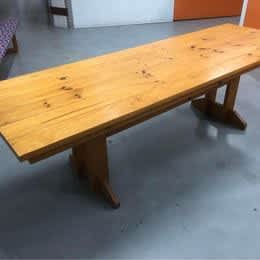Ex cafe natural wooden dining table 2.5 meters long pick up Heidelberg