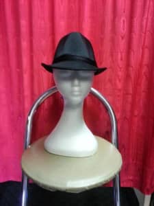 Black Adult Trilby 20's/30's Style Hat Adelaide