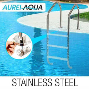 3 Wide Swimming Pool Ladder In-Ground Stainless Steel