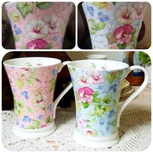 Crown Trent Fine China England,Fine China,Tapered Coffee Cups,Cups
