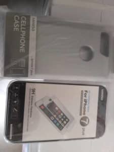 Brand new Miniso iPhone 7 plus case and tempered glass