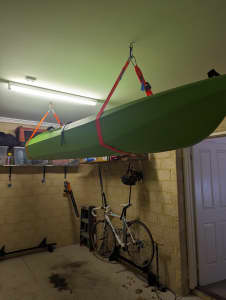 Sit on top kayak for sale, includes paddles and carry cart 