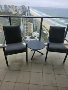 Outdoor table & two chairs. Cost $650