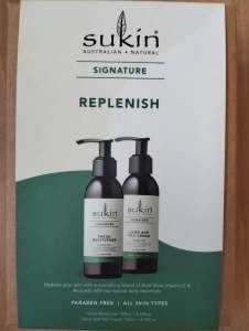 Sukin Hand Cream and Facial Moisturiser Gift Set