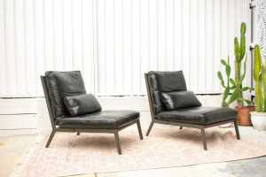 Leather Arc Lounge Chair by Camerich