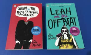 Becky Albertalli books Simon vs, Leah on the offbeat $6 each.