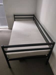 King single Bed frame and mattress
