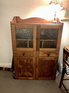 Cute wooden depression-era kitchen dresser