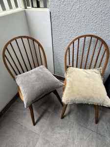 X2 Great Vintage Wooden Chairs. Made in Slovenia.