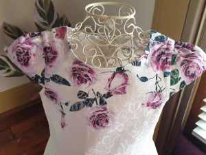 Origami Girls summer lined dress sz 6 cap sleeve lilac floral print