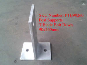 T blade bolt bown shape post supports
