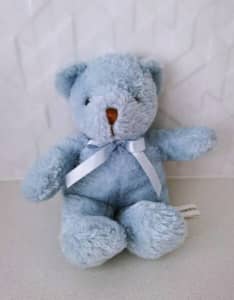 DREAMPETS Pastel Blue Plush Soft Teddy Bear 25cm