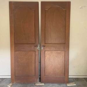 Set of interior double wooden doors
