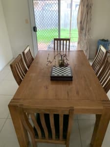 6 chair dinner table. Good condition and sturdy