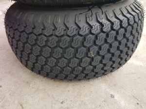 Two new Kenda 20x8.00-8 rear ride on mowers tyres