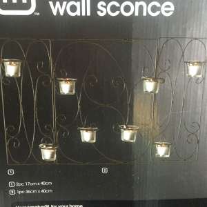 Tea Light Candle Holder - Metal Wall Sconce - BNIB