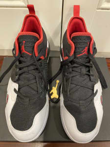 Jordan’s Black, White & Red size 9.5 US