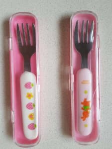 Girls Forks in Cases (x2) - Almost BRAND NEW