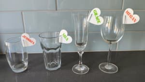 Cocktail Stirrers and drink tags, Personalised! Coloured acrylic