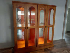 SOLID TIMBER DISPLAY CABINET