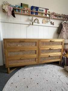 Koko Collective Rhi rattan & timber drawers