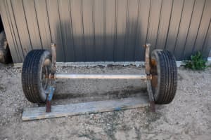 Trailer axle,hubs and wheels