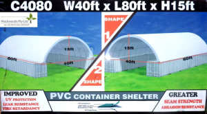 Massive 12m x 24m (297m2) Container Shelter Workshop Igloo Dome