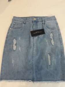 Wanted: Denim skirt size 10 Brand new