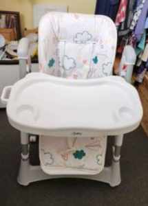 Baby highchair, aeroplane pattern with tray table