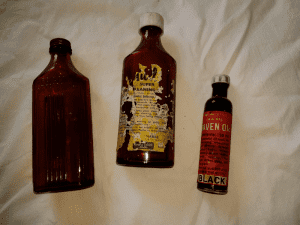 Set of vintage bottles