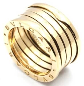 Bvlgari 18ct Yellow Gold Ladies Ring Size O 003000249283