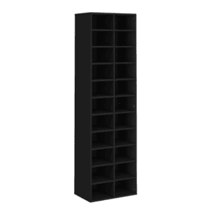 vidaXL Shoe Cabinet Black 54x34x183 cm (SKU:800370) Free Delivery