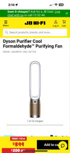 Brand new still inbox Dyson purifier cool formaldehyde fan .