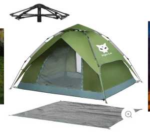 Brand NEW large 4 people instant up tent with footprint