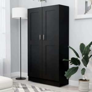 Book Cabinet Black 82.5x30.5x150 cm Engineered Wood...