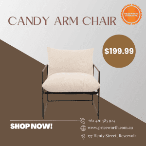 BRAND NEW!!! CANDY ARM CHAIR FOR SALE!