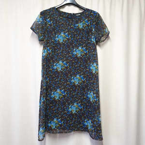 Dangerfield Blue and brown floral dress size 8