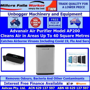 Advanair Air Purifier Up To 40m2 Area Cleans Covid-19 Flu SARS Etc.