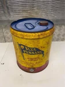 Antique vintage old shell blue pennant household kerosene