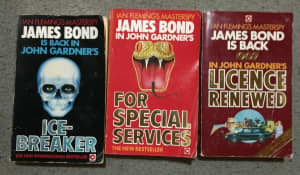 James Bond books/paperbacks (3) by John Gardner