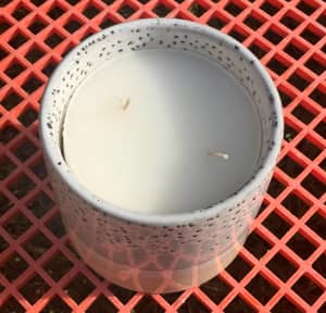New, Unsed Candle in Porcelain Pot