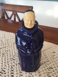 Vintage Tolley's Olde Monastery Wine - monk decanter 